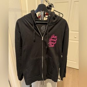 Anti socicial social club zip up hoodie